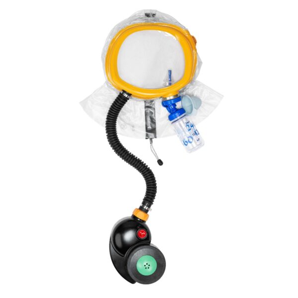 CM-3M CBRN Child Escape Respirator / Infant Gas Mask with PAPR - Includes hydration system & integrated water bottle, blower unit, tubing, back/waist carrier & Israeli NBC Filter